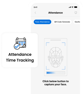 SattvaHR mobile app capturing face-recognition attendance