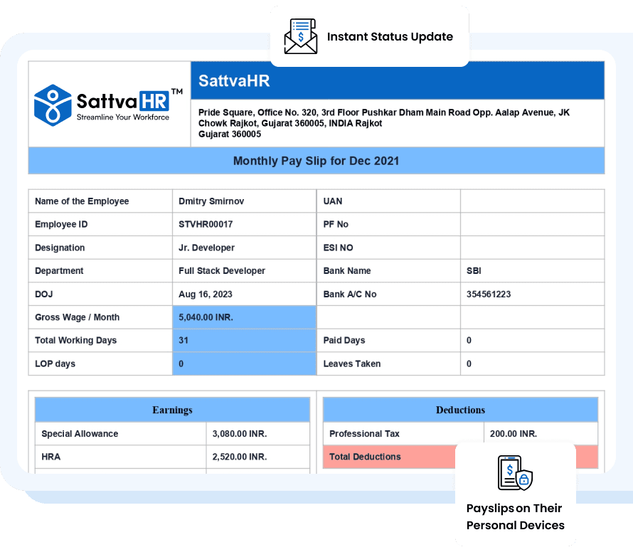 SattvaHR payment status switching from unpaid to paid